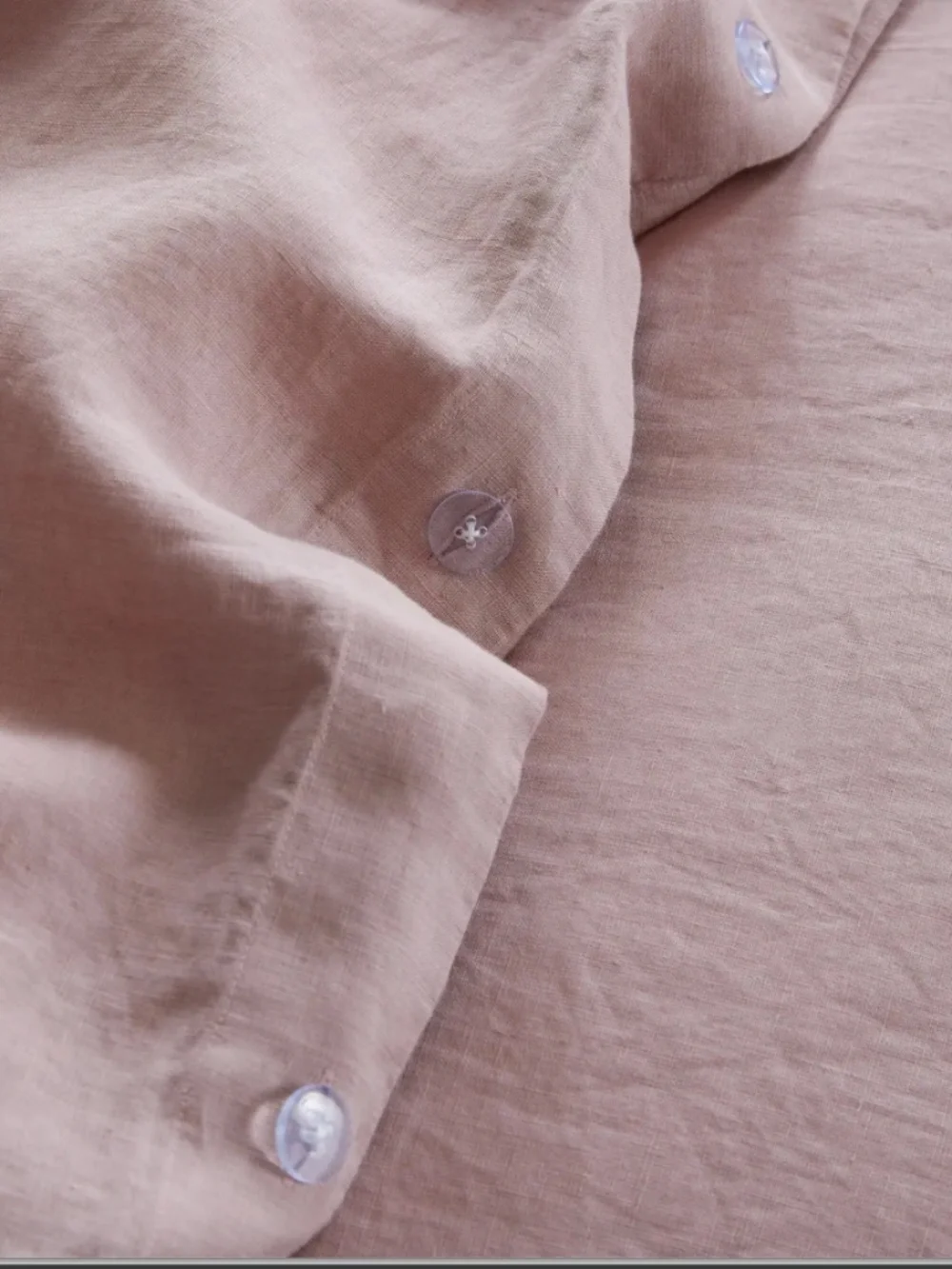 New European Linen Duvet Cover Dusty Mauve King / California King